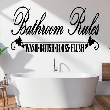 Bath Rules Wall Stickers