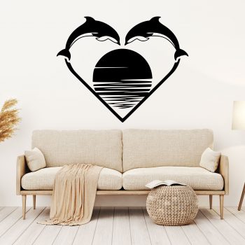 Dolphin Sun Wall Stickers