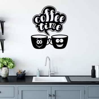 Coffee Time Cups Wall Stickers