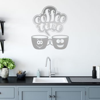 Coffee Time Cups Wall Stickers