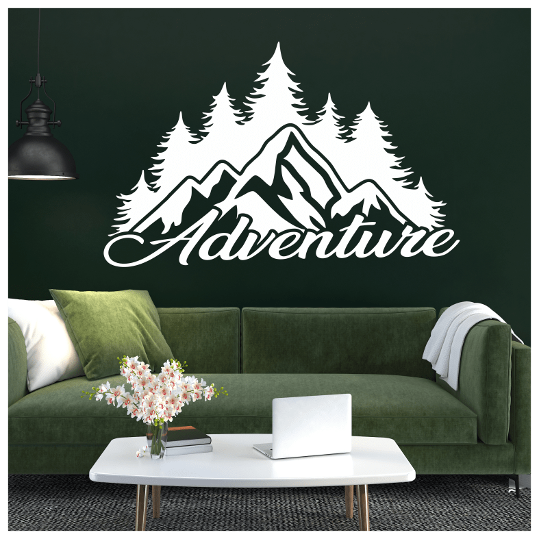 Adventure Forest Mountains Nature Wall Sticker