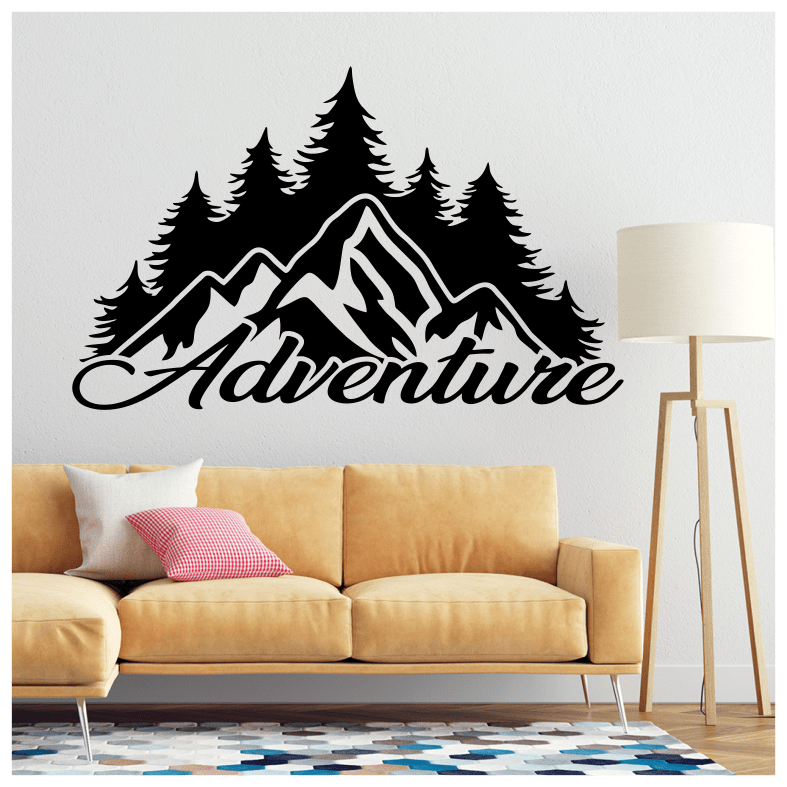 Adventure Forest Mountains Nature Wall Sticker