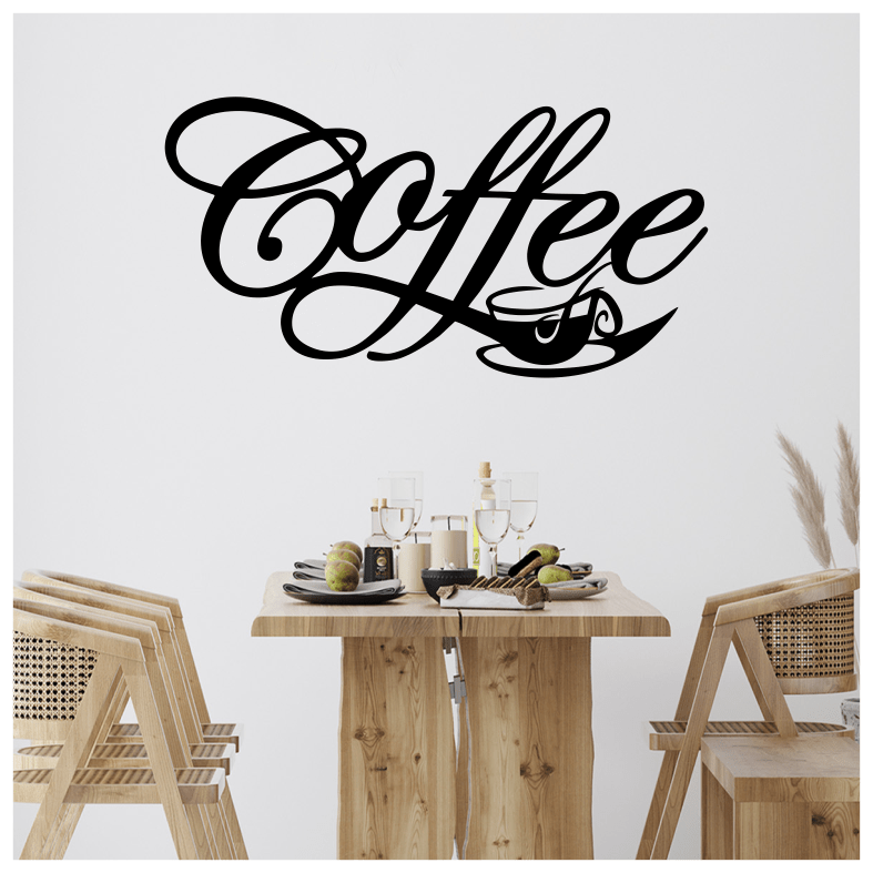 Coffee Quote Drink Cup Kitchen Wall Sticker