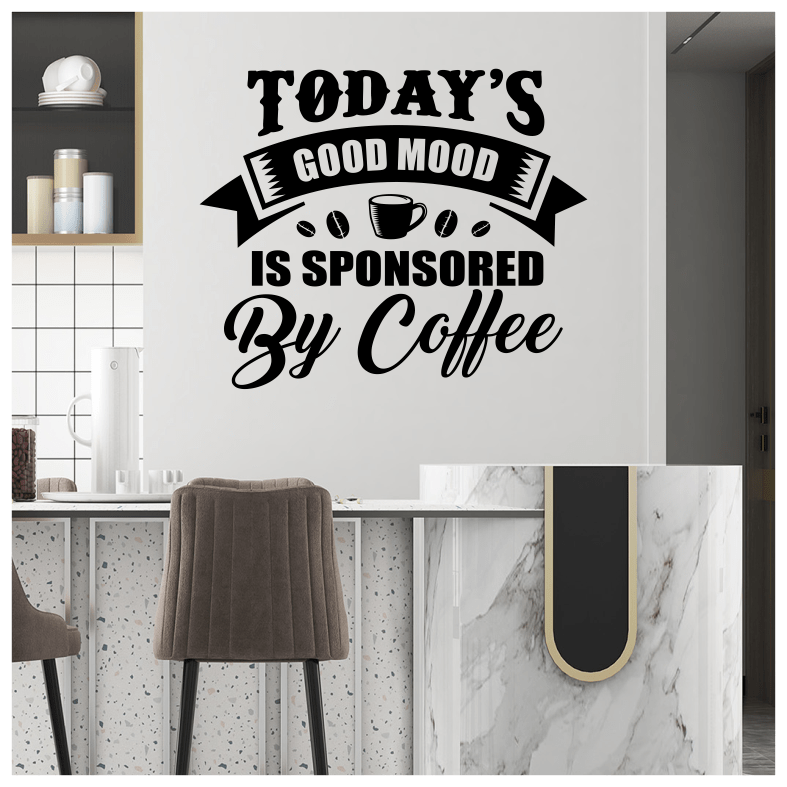 By Coffee Beans Quote Wall Sticker