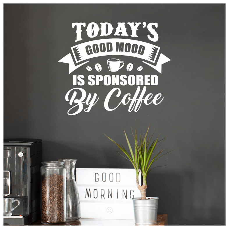 By Coffee Beans Quote Wall Sticker