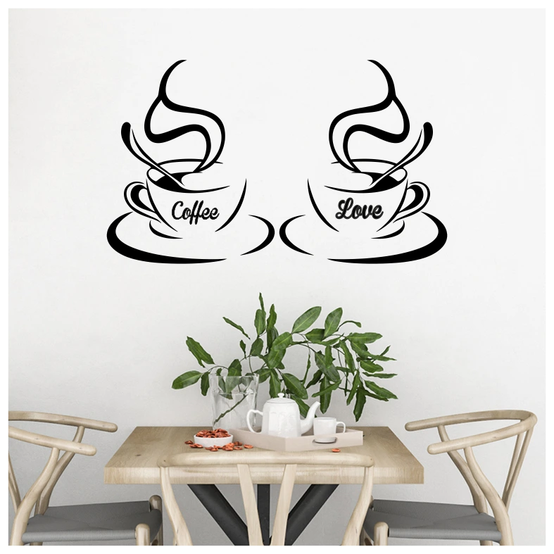 2 Coffee Cup Wall Sticker