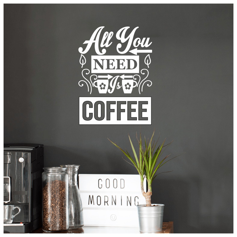 All You Need Coffee Quote Wall Sticker