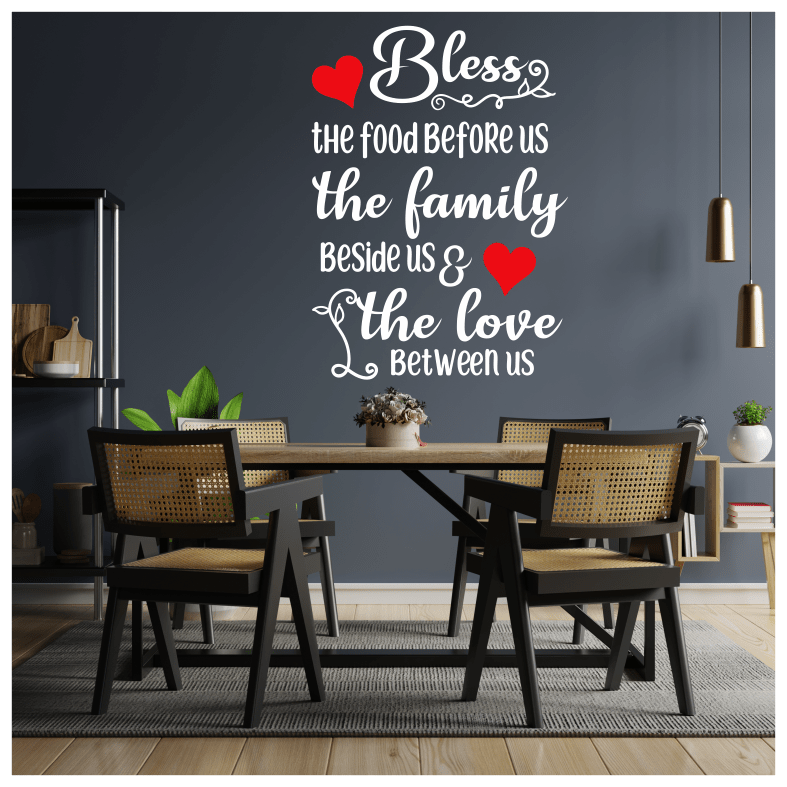 Bless The Food Quote Wall Sticker