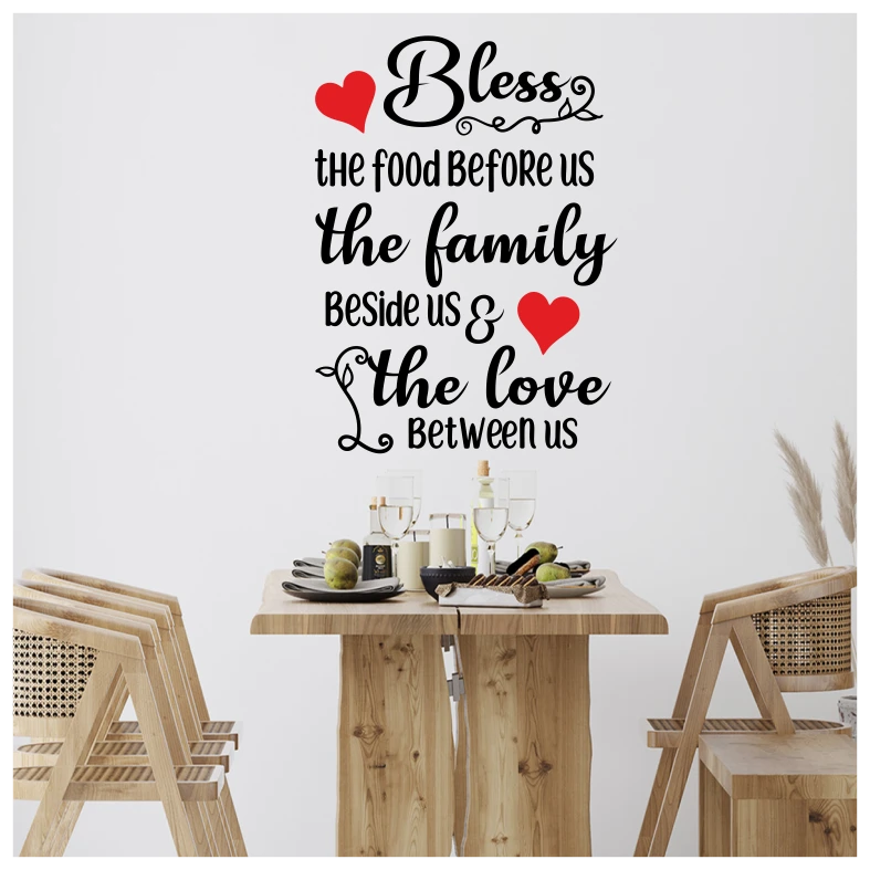 Bless The Food Quote Wall Sticker