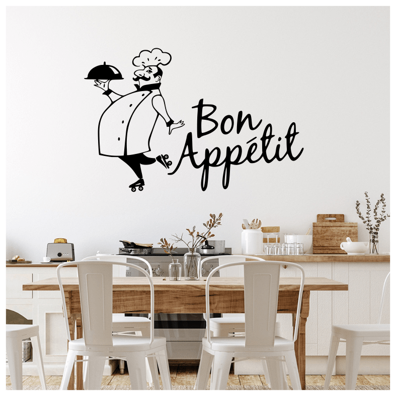 Bon Appetit Chef Quote Wall Sticker