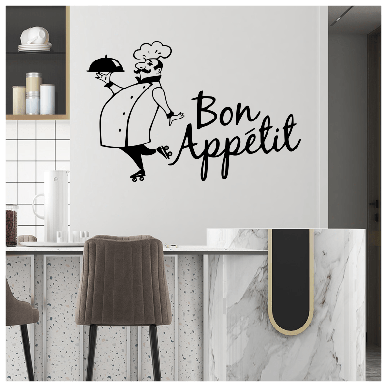 Bon Appetit Chef Quote Wall Sticker