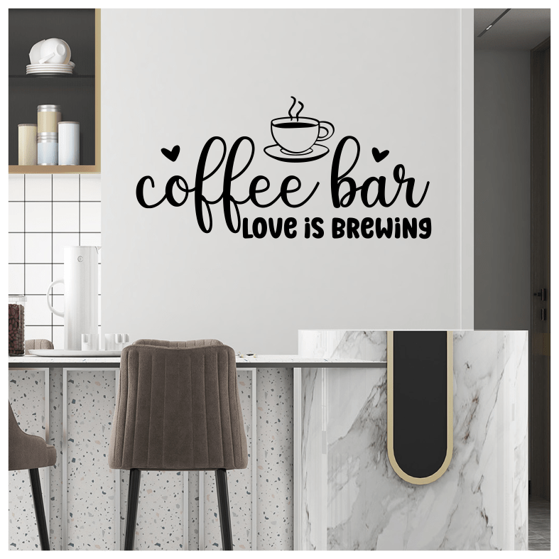 Coffee Bar Quote Wall Sticker