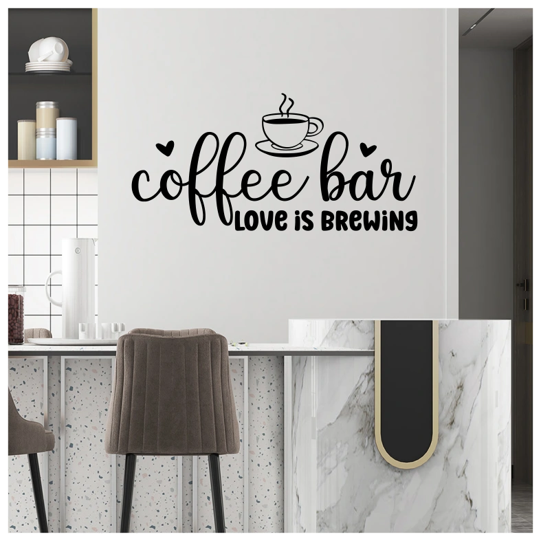 Coffee Bar Quote Wall Sticker