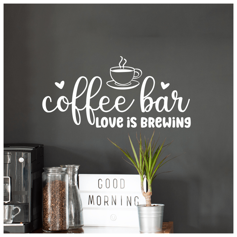 Coffee Bar Quote Wall Sticker