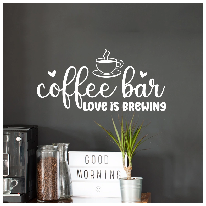 Coffee Bar Quote Wall Sticker