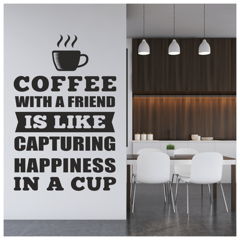 Coffee With A Friend Quote Wall Sticker