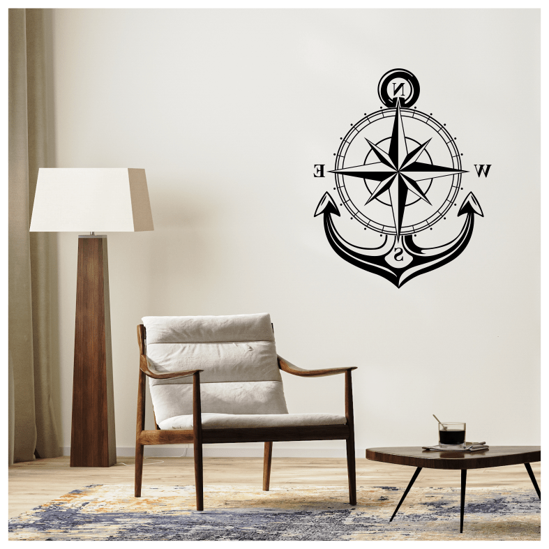 Compass Anchor Adventure Wall Sticker