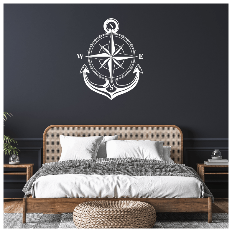 Compass Anchor Adventure Wall Sticker