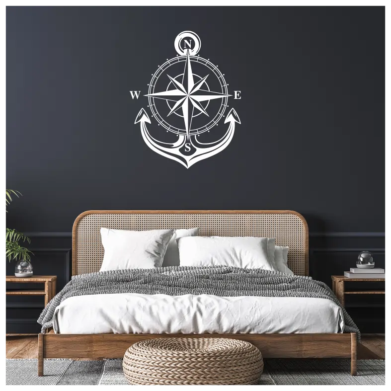 Compass Anchor Adventure Wall Sticker