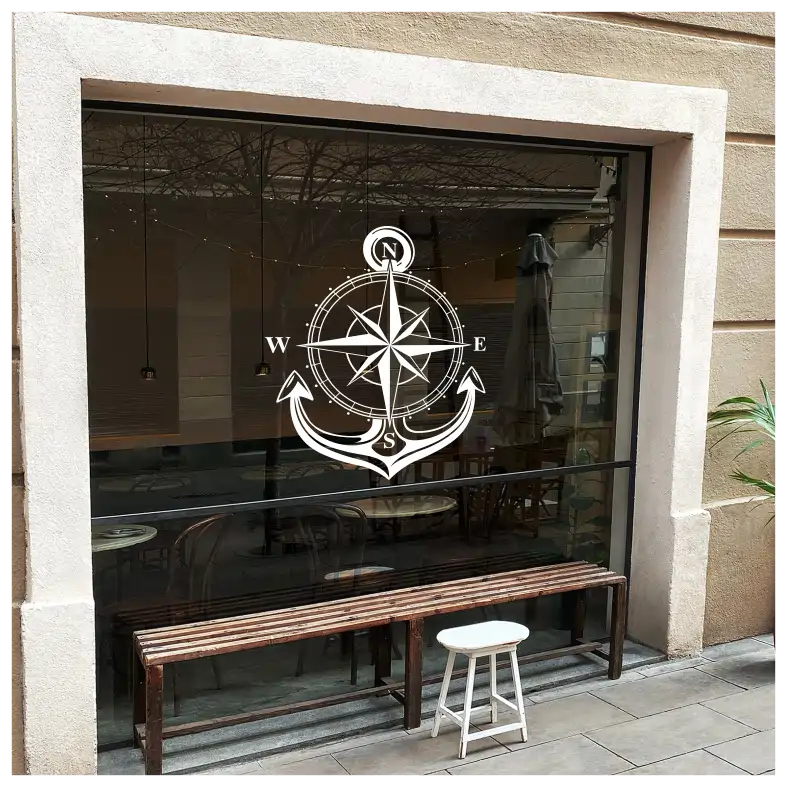Compass Anchor Adventure Wall Sticker