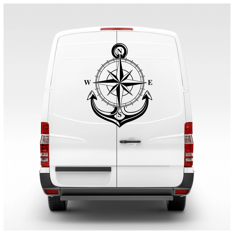 Compass Anchor Adventure Car Sticker Decal