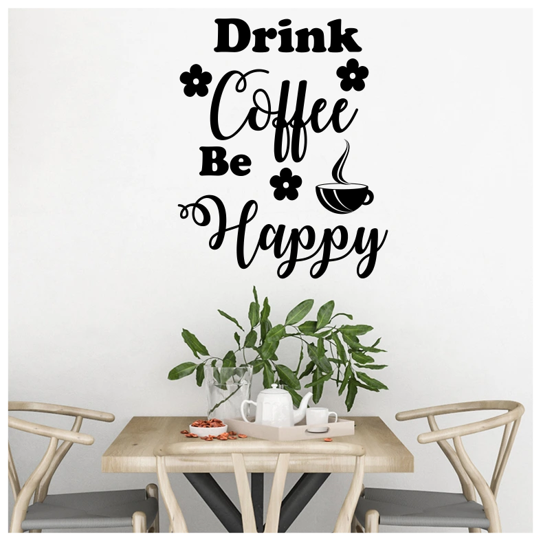 Drink Coffee Quote Wall Sticker