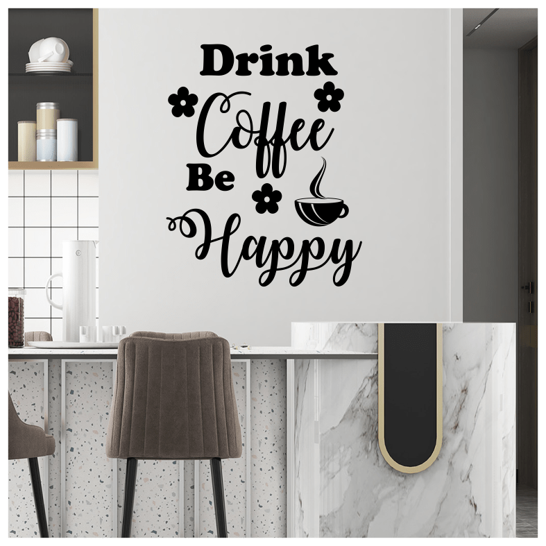 Drink Coffee Quote Wall Sticker