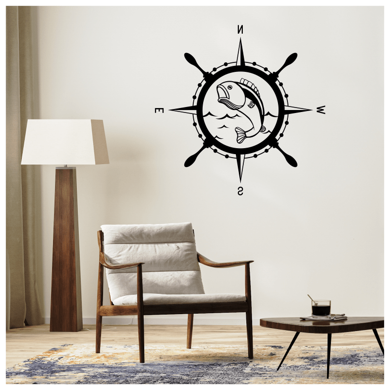 Fish Compass Wall Sticker