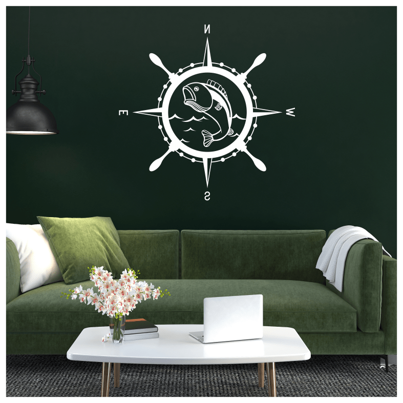 Fish Compass Wall Sticker