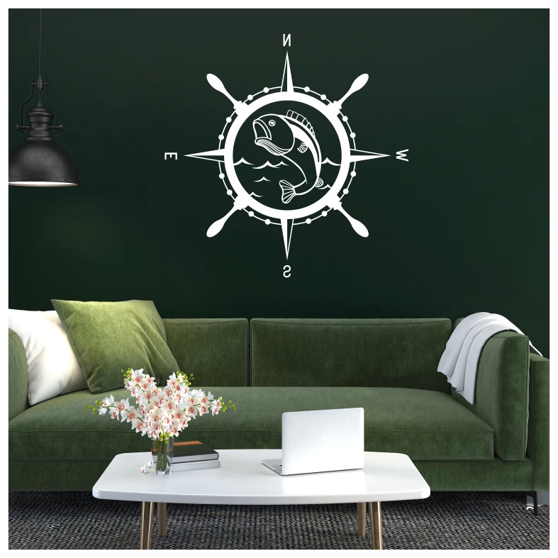 Fish Compass Wall Sticker
