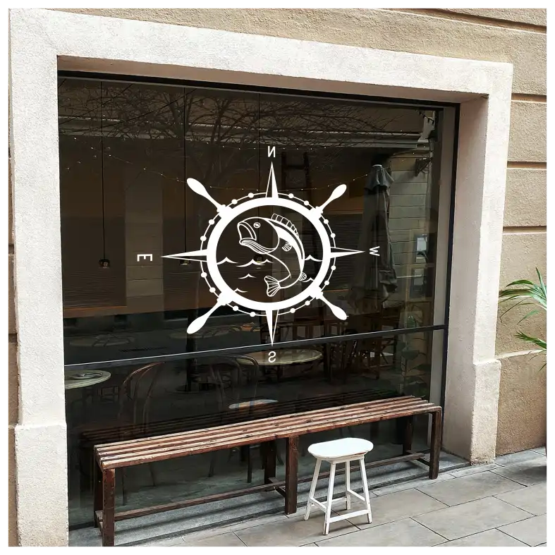 Fish Compass Wall Sticker