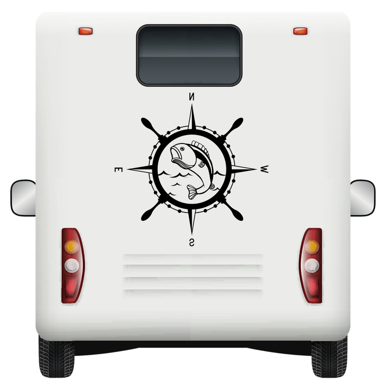 Fish Compass Car Sticker Decal