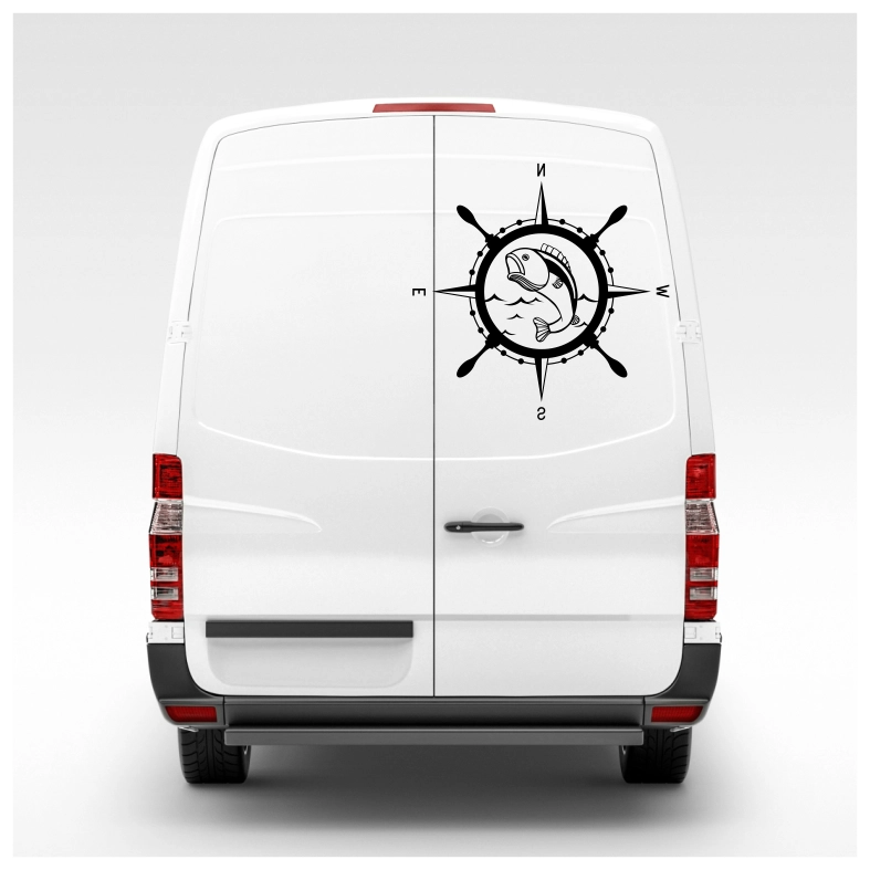 Fish Compass Car Sticker Decal