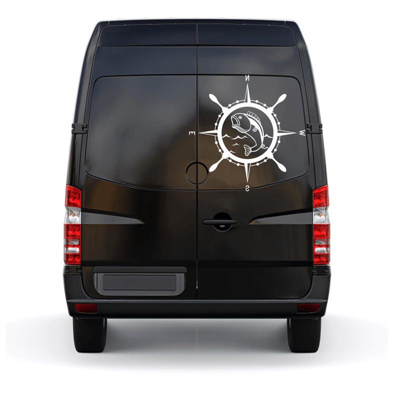 Fish Compass Car Sticker Decal