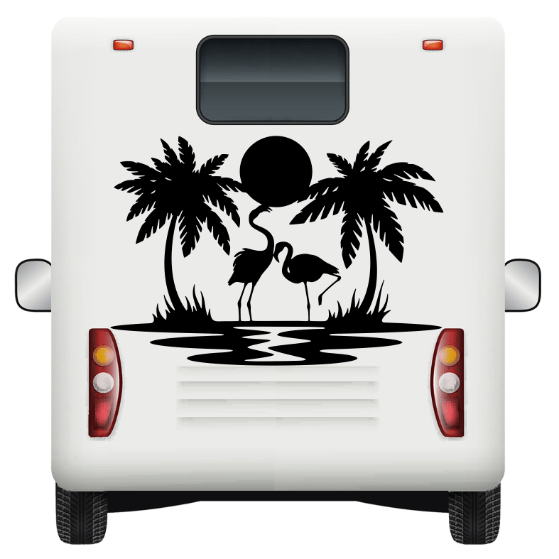 Flamingos Wildlife Car Sticker Decal