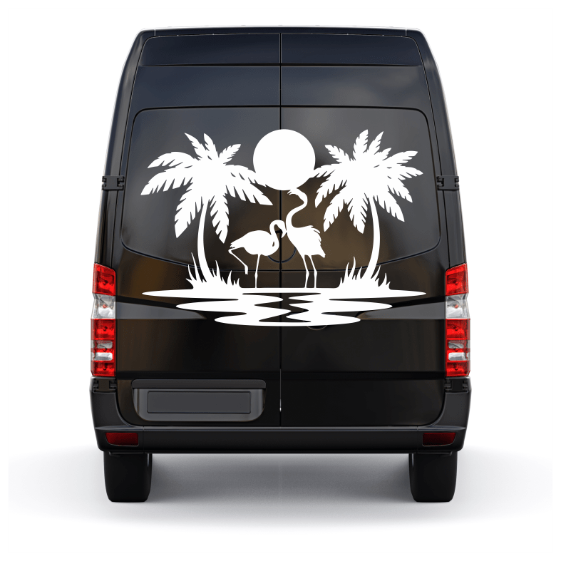 Flamingos Wildlife Car Sticker Decal