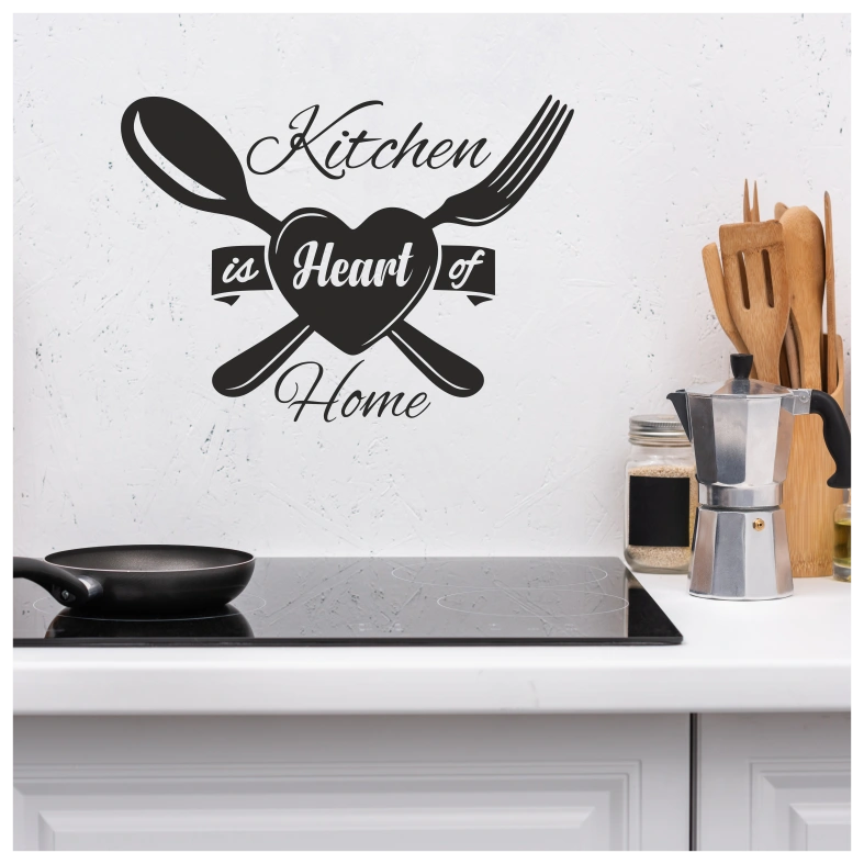 Kitchen is Heart Of Home Quote Wall Sticker