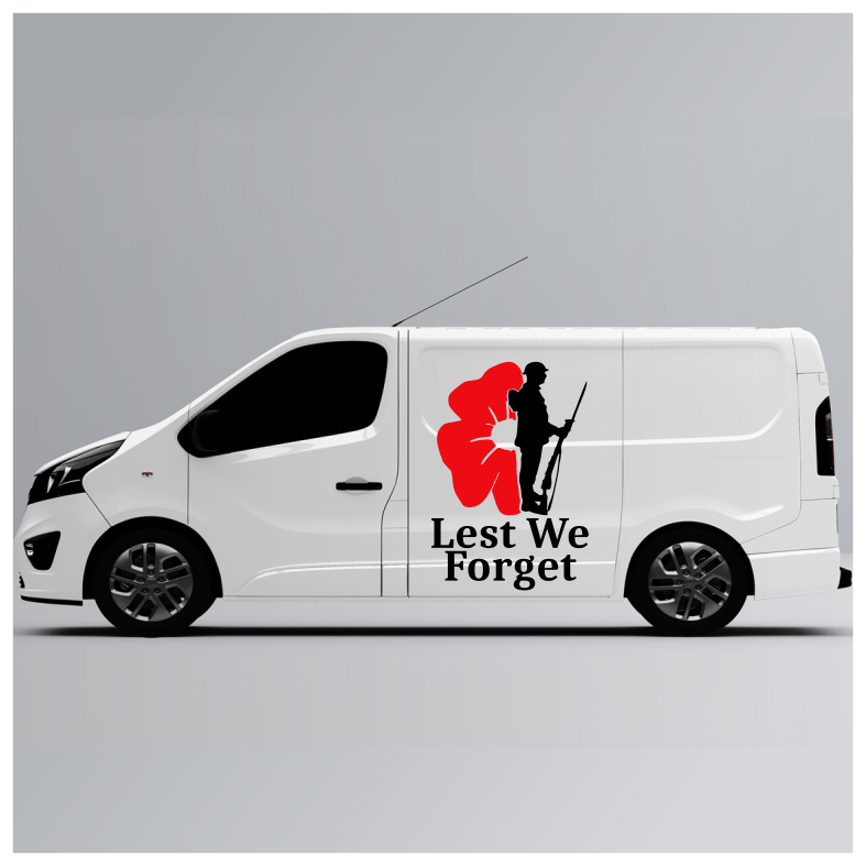 Lest We Forget Poppy Soldier Quote Wall Sticker