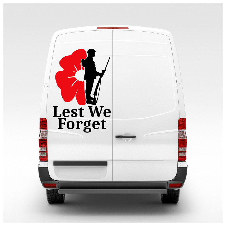 Lest We Forget Poppy Soldier Quote Wall Sticker