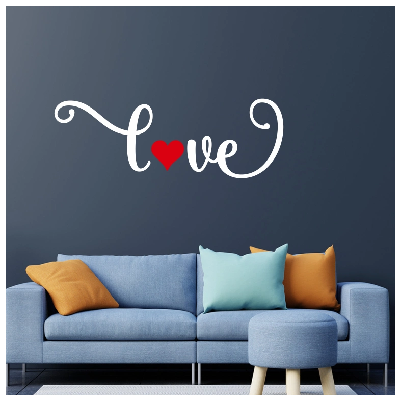 Love Heart Quote Wall Sticker