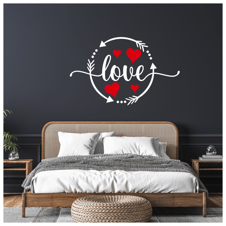 Love Heart Quote Wall Sticker