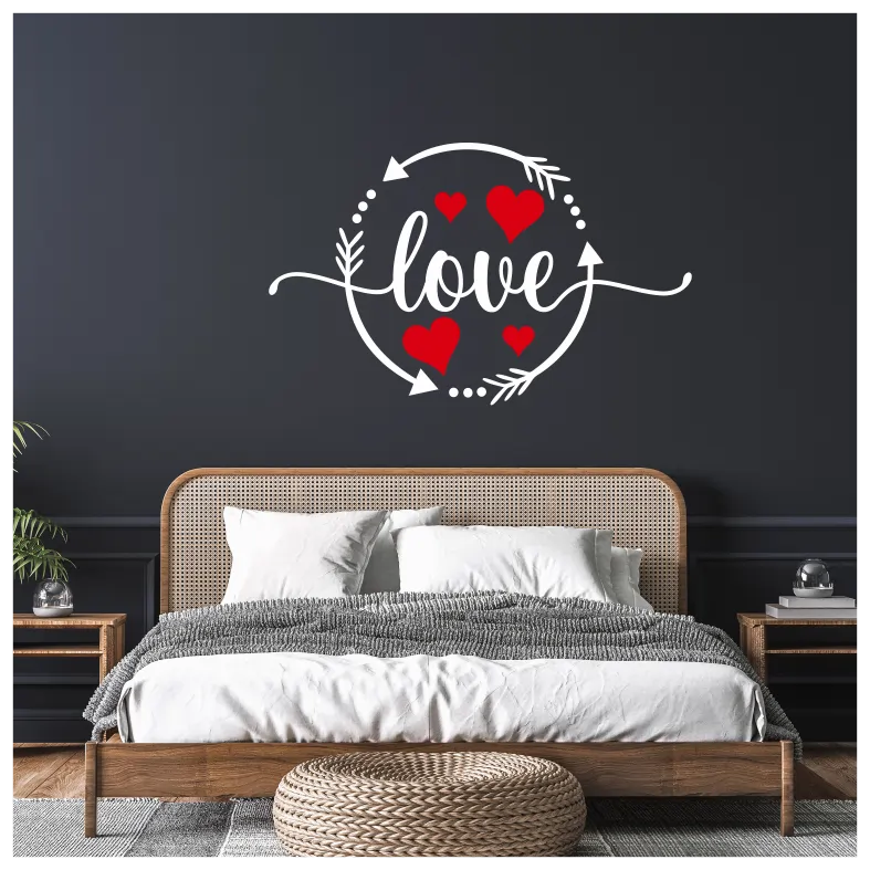 Love Heart Quote Wall Sticker