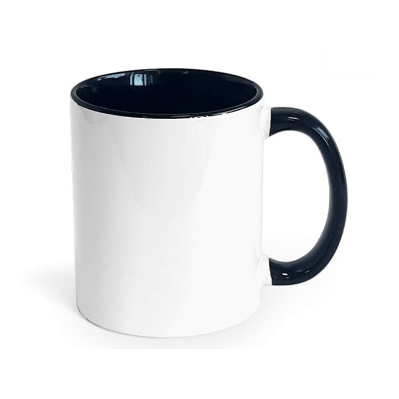 White Ceramic Mug with Colour Inside 11oz