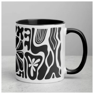 White Ceramic Mug with Colour Inside 11oz