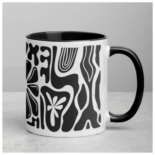 White Ceramic Mug with Colour Inside 11oz