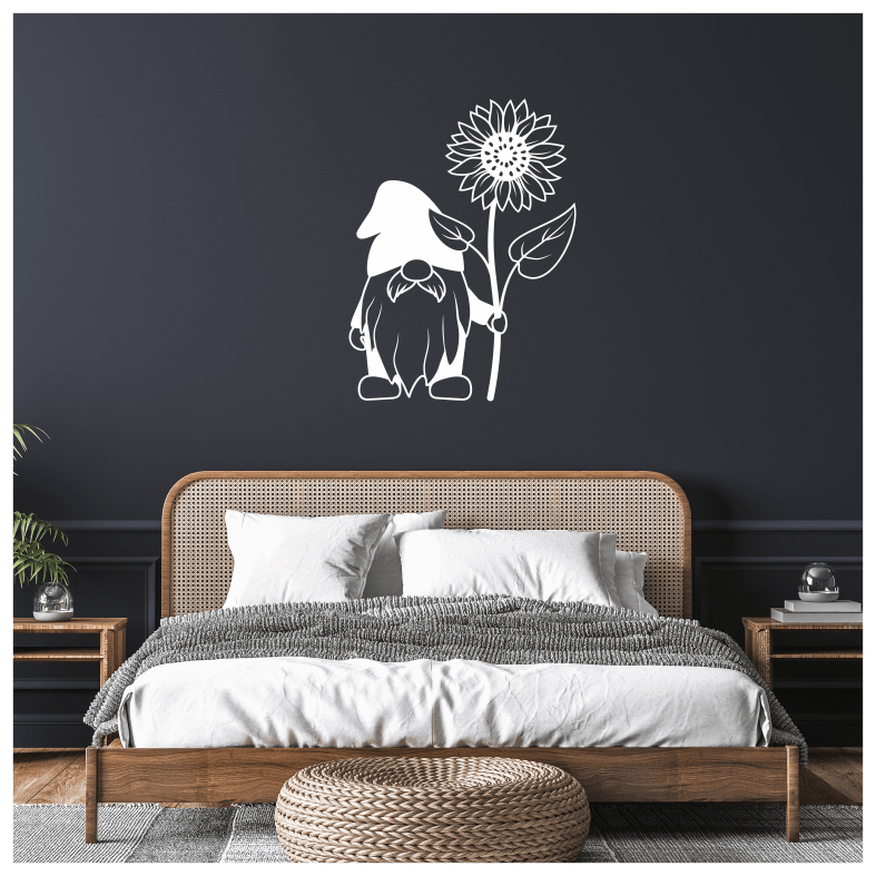 Sunflower Gnome Wall Sticker