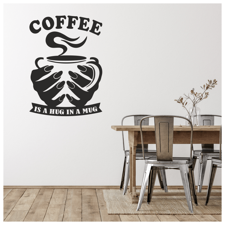 Coffee is a Hug Quote Wall Sticker