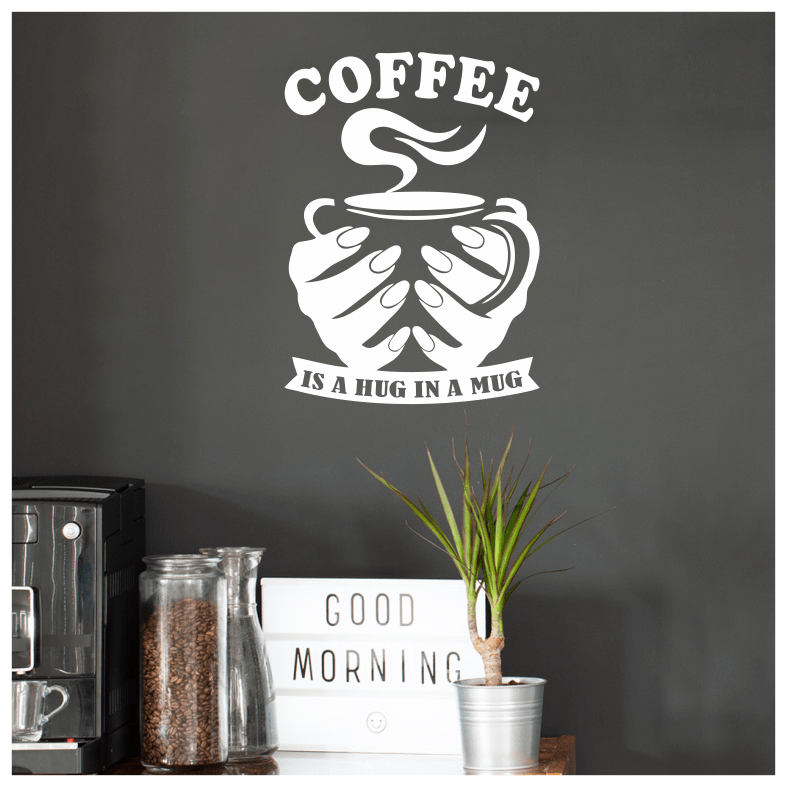 Coffee is a Hug Quote Wall Sticker