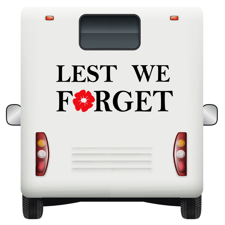 Lest We Forget Poppy Car Sticker Decal