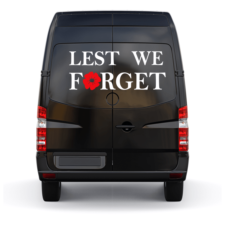 Lest We Forget Poppy Car Sticker Decal